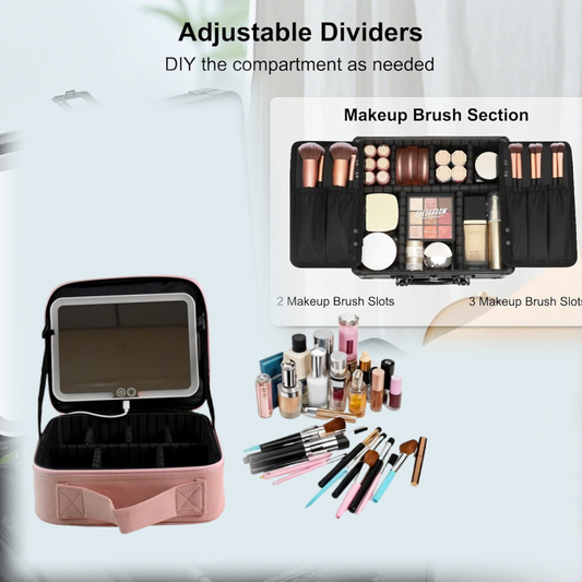 Premium LED Light Makeup Organizer Box (1 Pc / Mix Color)