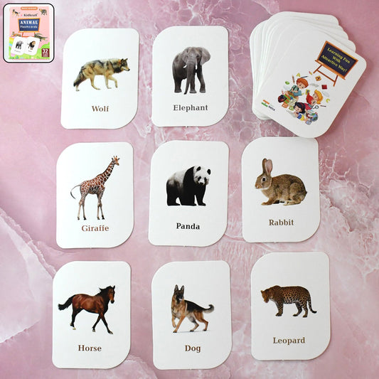 Kidkraft 32-Piece Animal Flash Cards Set