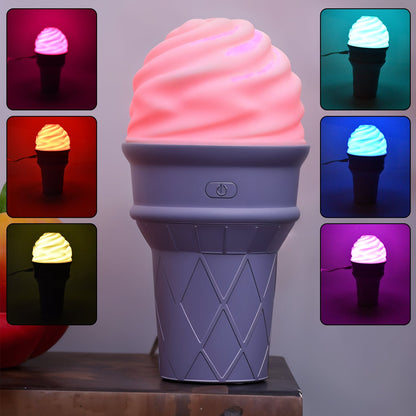 Ice Cream Cone Shape Air Freshener Humidifier (1Pc / Purple )
