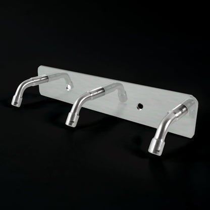Stainless Steel Wall Mounted Coat 3 Hook Rack (14x3 / 1 Pc)