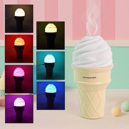 Ice Cream Cone Shape Air Freshener Humidifier (1Pc / Cream Color)